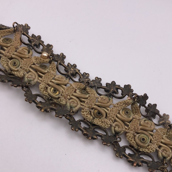 VTG Michal Negrin large cuff bracelet One of a kind. Bohemian. Floral. Signed - Picture 13 of 16